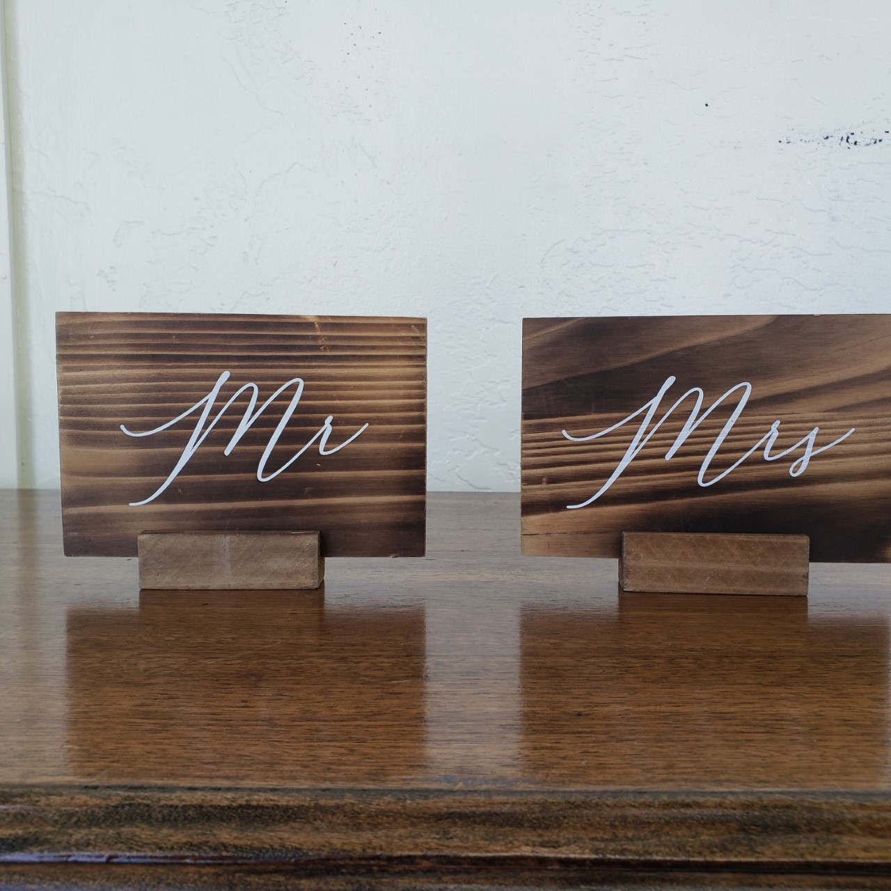 MR MRS WOOD TABLE TOP SIGNS-image