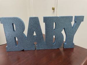 BLUE GLITTER BABY LETTERS SIGN-image