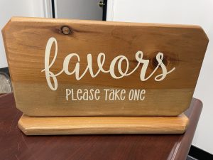 FAVORS WOOD STANDING SIGN-image