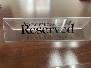 RESERVED ACRYLIC SIGN-image