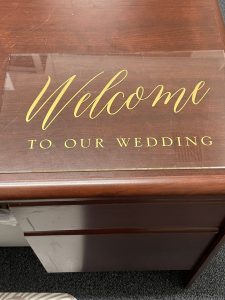 CLEAR ACRYLIC WELCOME TO OUR WEDDING SIGN-image