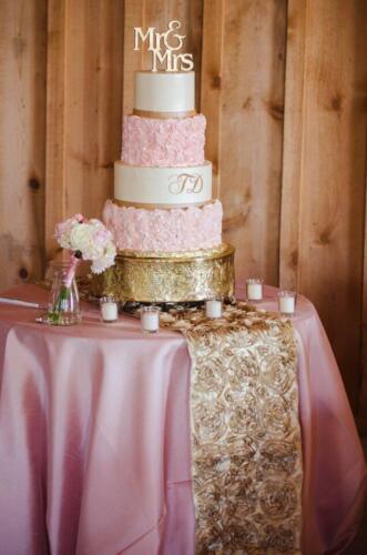 Cake Table with Pink  Gold