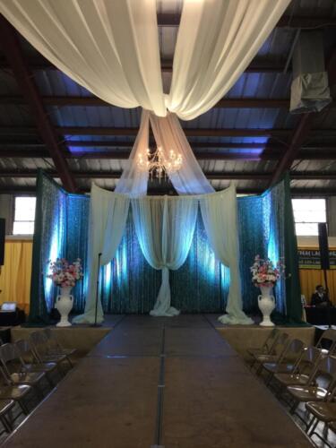 Stage and Ceiling decor for Bridal Fashion show